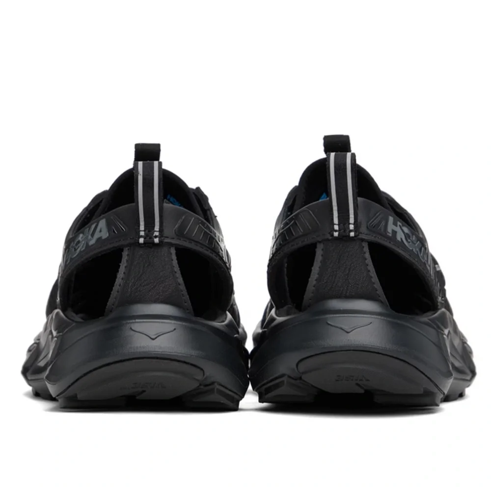 HOKA Black Hopara Sandals Size 11.5 - Picture 2 of 7